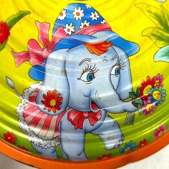 Vintage LBZ tin litho anthropomorphic kitsch spinning top from West Germany - Picture 11 of 14